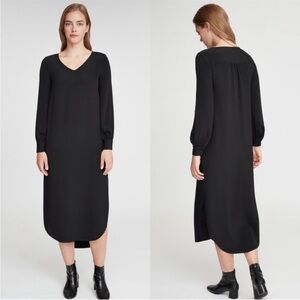 Cuyana 100% Silk High-Low Midi dress NWT